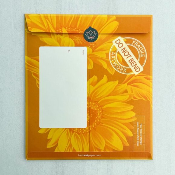 NWT Sunflower Bouquet 3D GREETING CARD - CUT PAPER FLOWERS; 12 in tall- … - Picture 7 of 7